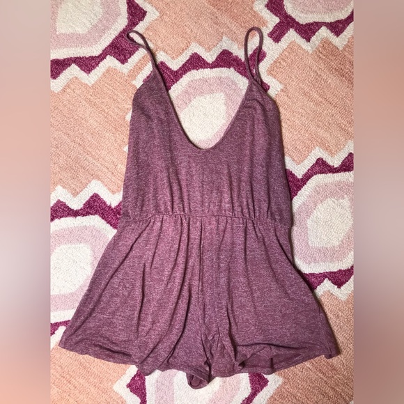 Express One Eleven Burgundy Skort Romper Size large NWT cozycore - Picture 6 of 7